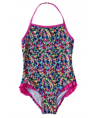 Colorful Ruffle Little Girls’ One Piece Swimsuit