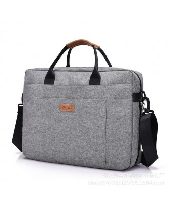 Male Single Shoulder Slanting Factory Shoulder Shoulder Handbag Version Student Bag 14-16 Inch Computer - Gray