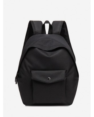 Retro Oxford Cloth Backpack - Black