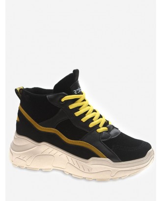 Mid Top Platform Sneakers - Yellow Eu 40