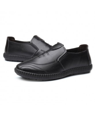 Men's Durable Comfort Leither Shoes - Black Eu 38