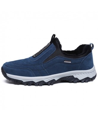 Outdoor Shock-absorbing Warm Slip-on Sneakers for Men - Lapis Blue Eu 43