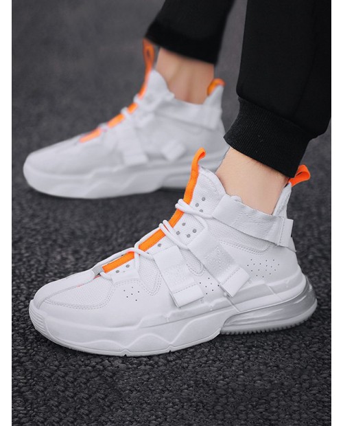 Color-blocking Mid Top Breathable Sport Shoes - White Eu 42