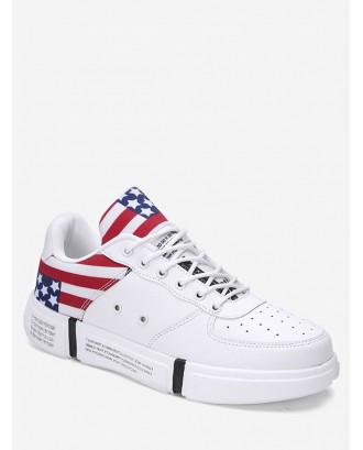 Letter Star Print Casual Sport Sneakers - White Eu 41