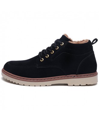 Men Warm Boots Comfortable Durable High-top - Black Eu 40