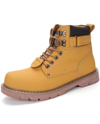 High-top Outdoor Work Men Boots - Golden Brown Eu 39