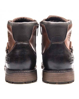 XPER Men Warm Waterproof Comfortable Lace-up Boots - Black Eu 48