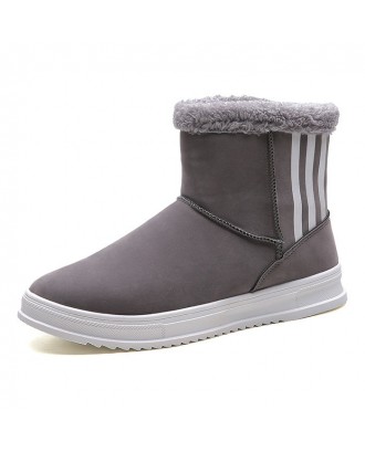 Winter Snow Boots Men Brushed Shoes - Gray Eu 42