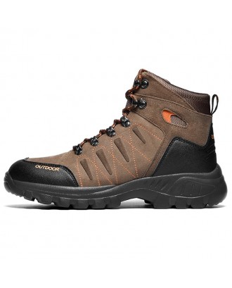 Men Comfortable Light Weight Outdoor Hiking Shoes - Brown Eu 43