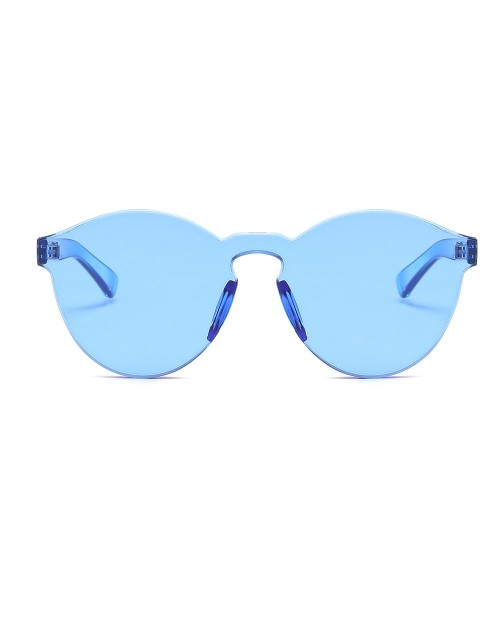 Cat Eye Frameless Sunglasses Retro Glasses Retro Vintage Sunglasses - Blue