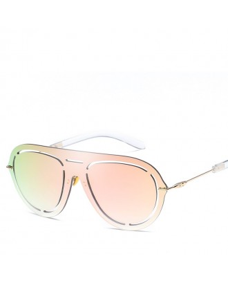 Oval Frameless Sunglasses Retro Glasses Retro Vintage Sunglasses - Pink