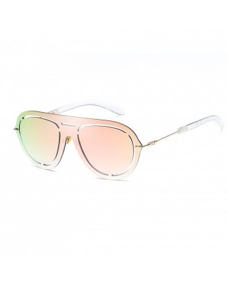 Oval Frameless Sunglasses Retro Glasses Retro Vintage Sunglasses - Pink