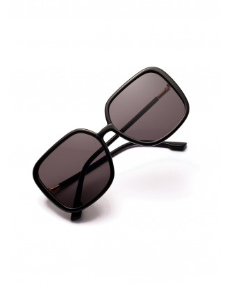Big Frame Design Square Sunglasses - Black
