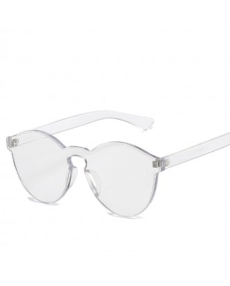 Cat Eye Frameless Sunglasses Retro Glasses Retro Vintage Sunglasses - Silver