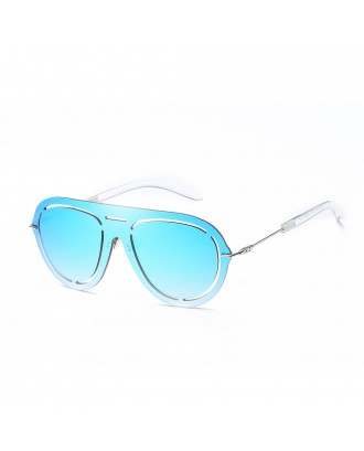 Oval Frameless Sunglasses Retro Glasses Retro Vintage Sunglasses - Blue