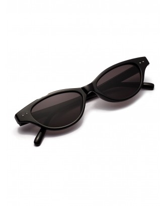 Cat Eye Small Frame Sunglasses - Black