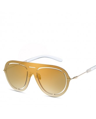 Oval Frameless Sunglasses Retro Glasses Retro Vintage Sunglasses - Copper