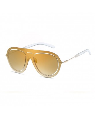 Oval Frameless Sunglasses Retro Glasses Retro Vintage Sunglasses - Copper