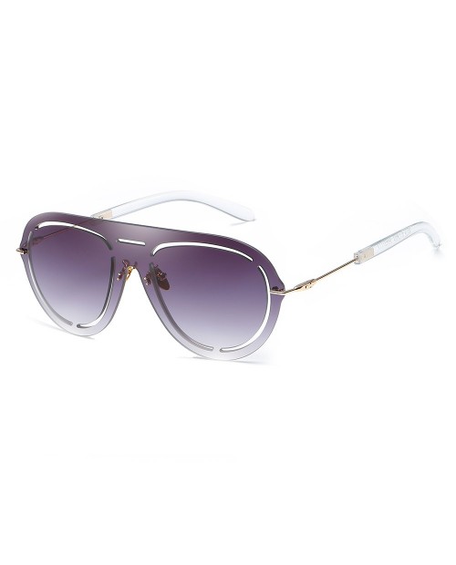 Oval Frameless Sunglasses Retro Glasses Retro Vintage Sunglasses - Purple